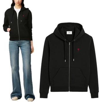 AMI Herz-Logo Hoodie Zip BFUSW435 730 154529457