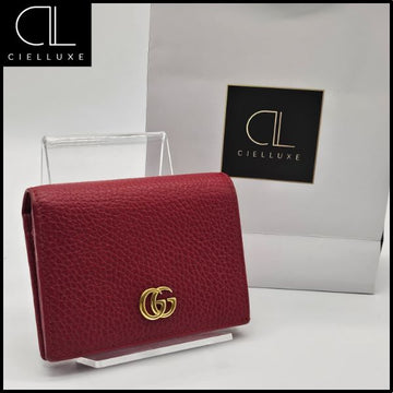GUCCI GG Marmont 二つ折り財布 (レッド) 154581882