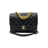 CHANEL Black CC Logo Gold Medium Chain Flap Bag 154582155 [P]