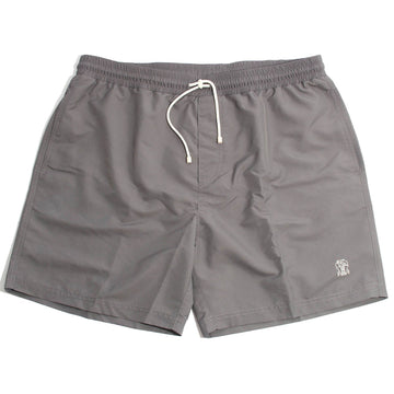 BRUNELLO CUCINELLI 26SS Logo-Stickerei Schwimmshorts Grau MW817043Y CYN15 154582159