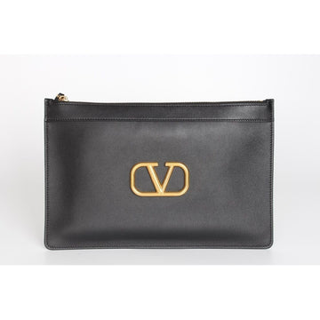 VALENTINO Vロゴ ゴールド クラッチ ブラック 154590803