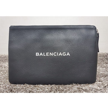 Balenciaga Logo Leather Clutch Bag 154602442