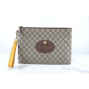 Gucci GG Supreme Jaguar Gold Clutch Bag 154602550