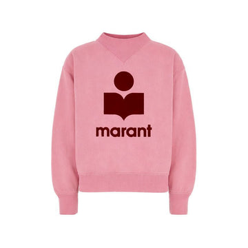 Isabel Marant Velvet Logo Sweatshirt Bubblegum Burgundy 153854287