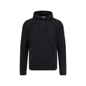 STONE ISLAND Bürstenbaumwoll-Fleece-Hoodie Schwarz 25FW 153855799