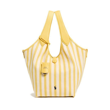 POLO RALPH LAUREN プレイストライプキャンバストートバッグ イエローホワイト 428963527 004 153588335
