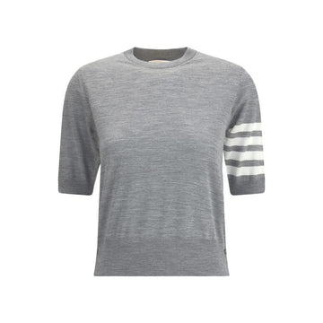 Thom Browne Merino Wool Short Sleeve Knit Light Grey FKA471B Y1014 055 153588633