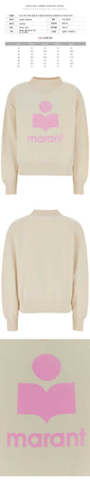 ISABEL MARANT ベルベットロゴスウェットシャツエクリュピンク 153588808 [P]