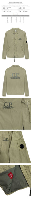 CP COMPANY 26SS レンズ ワッペン クロム R ロゴ ジップ コーチ ジャケット モスグレー 20CMOS007A 005904D 610 153589437 [P]