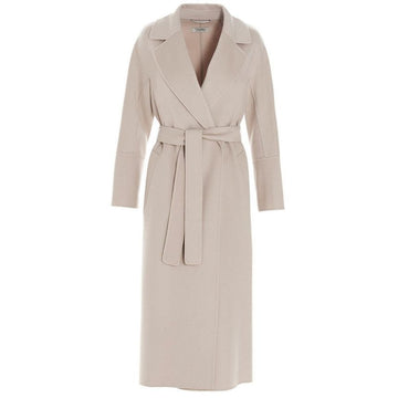 MaxMara Elisa Wool Belted Long Coat Neutral 2419011031 064 153212703