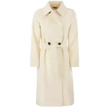 MAXMARA ウールコート ベルト付き アイボリー 2360162133 001 153212678