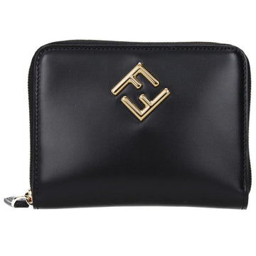 FENDI 25SS ダイヤモンド ジップ アラウンド 財布 ブラック 8M0508 ALV4 F0KUR 152242100
