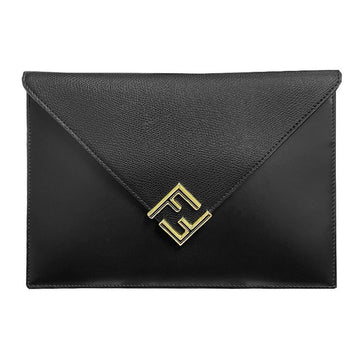 FENDI ロゴラージクラスッチバッグブラック 152242098