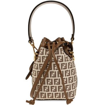 FENDI Mini Logo Bucket Bag Braun 8BS010 ARBN F1NXB 152242096