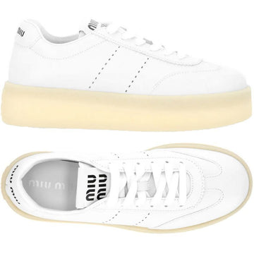 MIU MIU Signature Logo Sneakers Weiß 5E278E LW4 F0009 152242187