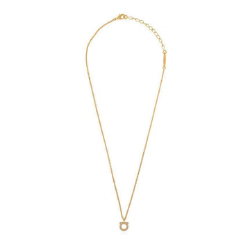 SALVATORE FERRAGAMO Kristall Mini Gancini Halskette Gold 76-0131 0696654 152303319