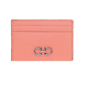 SALVATORE FERRAGAMO 26SS ダブル ガンチーニ カードホルダー コーラル 22-0007 0758531 152303316