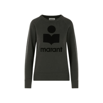 ISABEL MARANT ベルベットロゴスウェットシャツ フェードブラック SW0160FA A1M07E 02FK 152303355