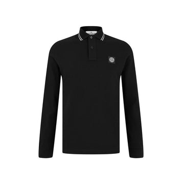 STONE ISLAND Slim Fit Langarm Polohemd Schwarz L1S15 2200012 S0018 V0029 152303645