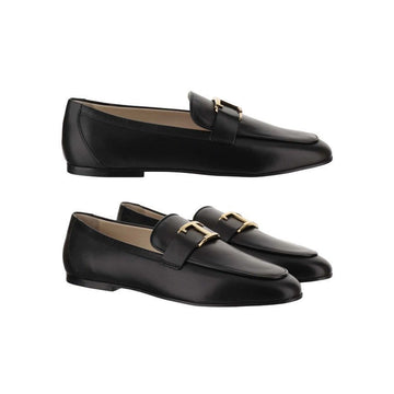 TODS 25SS ゴールド T ロゴ レザー ローファー ブラック XXW79A0GG90 NF5 B999 151784556