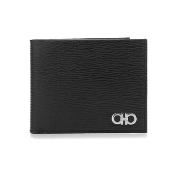 SALVATORE FERRAGAMO 26SS ダブルガンチーニ トゥートン 二つ折り財布 ブラックレッド 66-A063 0685956 151630906