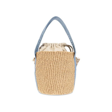 Chloe 26SS Woody Small Bucket Crossbody Bag Washed Blue CHC23AS381L18 4E2 151631161