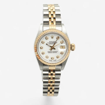 Rolex Datejust 69173 Combi 26 Women's Watch White Dial Aftersetting Ten Point Diamond 1995 154616813