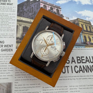 IWC Portofino Chronograph Datum Goldhände Lederuhr IW378302 154616917