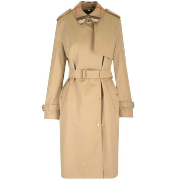BURBERRY 25SS SANDRIDGE チェック トレンチコート ハニー 8089812 151198542
