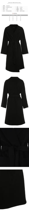 MAXMARA Gürtelter Wollmantel Schwarz 50160329 013 151008594 [P]