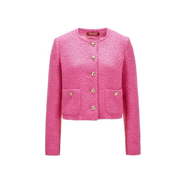 MAXMARA GAVINO クルーネック ショートジャケット ピンク 2360410537 003 151008491