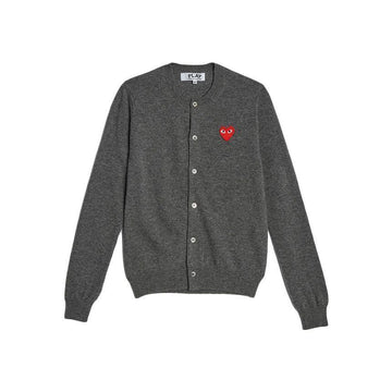 COMME DES GARCONS 26SS Damen Rot Wappen V-Ausschnitt Cardigan Grau AX-N007-051-3 151009408
