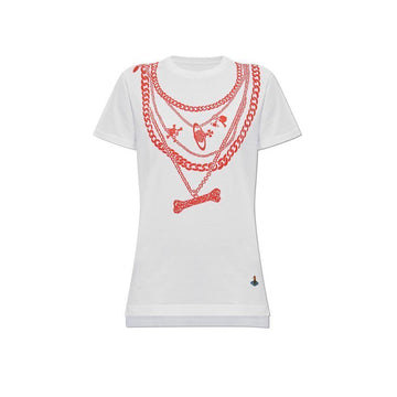 VIVIENNE WESTWOOD 25FW チェーン ペルー Tシャツ ホワイト 3G01003V J001M A401 150834911
