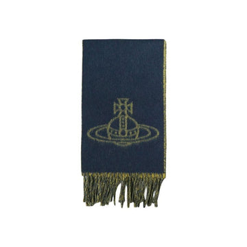 Vivienne Westwood 25FW ORB Logo Single Two-Tone Scarf Navy Blue 81030006 W00ZH K409 150834879