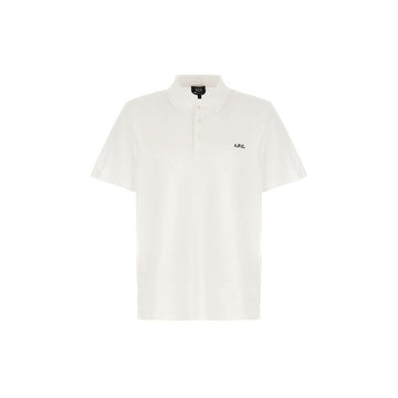 APC CARTER Logo Polo-Shirt Weiß H26342 AAB 150727043