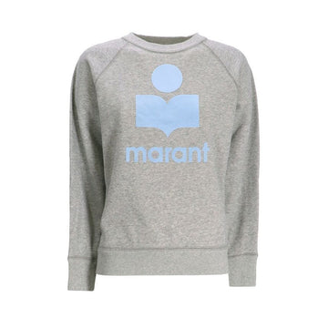ISABEL MARANT 26SS MILLYNY ベルベット ロゴ スウェット グレーアイスブルー SW0160FA A1M07E GYIB 150635289