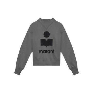 Isabel Marant 26SS MOBY Velvet Logo Sweatshirt Slate A1M07E 02SE 150635275