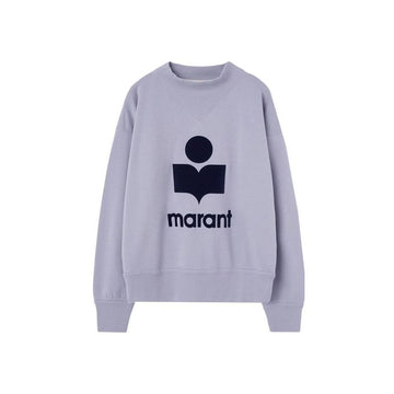 Isabel Marant 26SS MOBY Velvet Logo Sweatshirt Lilac Dark Navy SW0003FA A1M07E LCDN 150635274