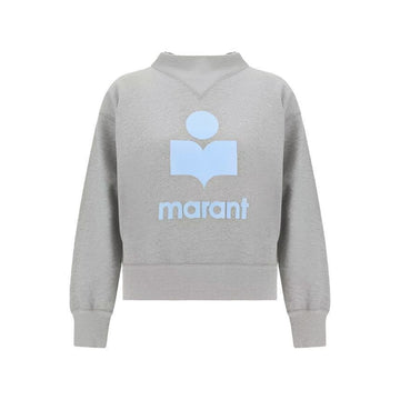 Isabel Marant 26SS MOBY Velvet Logo Sweatshirt Gray Ice Blue A1M07E GYIB 150635270