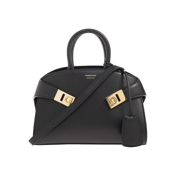 Salvatore Ferragamo 26SS Logo Hug Mini Tote Shoulder Bag Black 21-5975 0768853 150622429