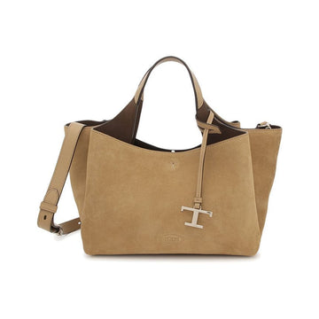 Tods Micro Suede Tote Shoulder Bag Beige 26SS 4L20 150622469