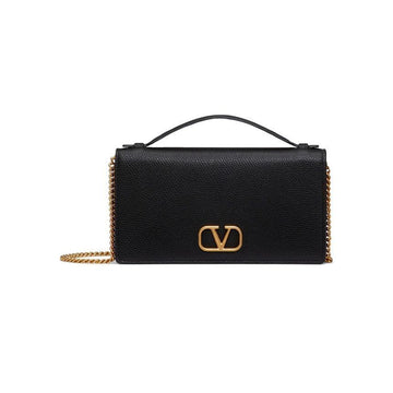 VALENTINO 25FW ゴールドロゴ チェーントートショルダーバッグ ブラック 7W2P0W42 SNP 0NO 150622518