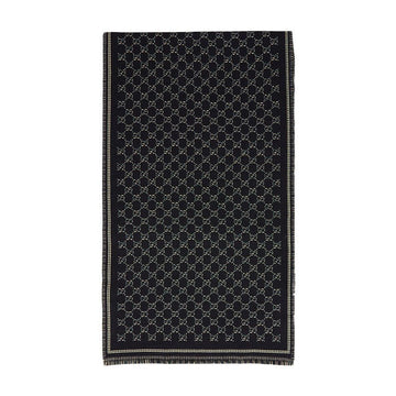 Gucci 25FW GG Jacquard Wool Scarf Black Dark Green 836264 4G386 1066 150551549