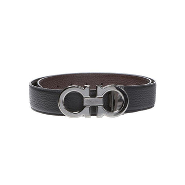Salvatore Ferragamo 26SS Silver Gancho Reversible Belt Black Brown 67-9710 0689134 150552623