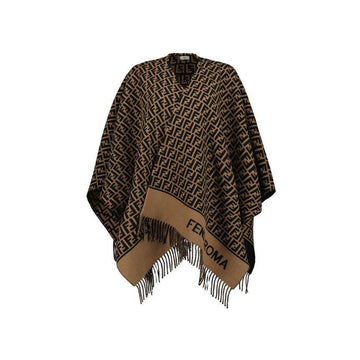 FENDI 25FW FF Kaschmir-Cape Braun FXX723 AQCW F0QE1 150552684