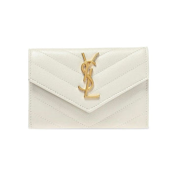 SAINT LAURENT Monogram Flap-Kartenetui aus Gold 414404 BOW01 9207 150552800