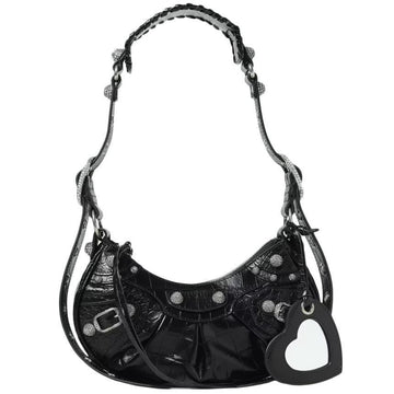 BALENCIAGA 25FW ル カゴール クロコダイル XS ショルダーバッグ ブラック 671309 23EJY 1000 150553217