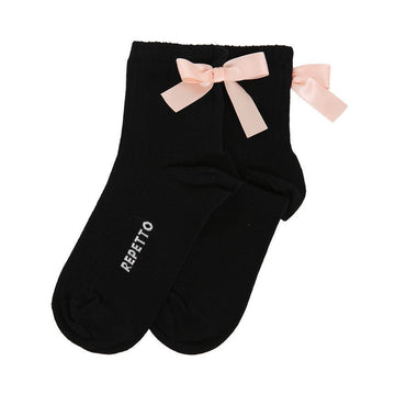 Repetto Signature Satin Ribbon Black Socks 154222073