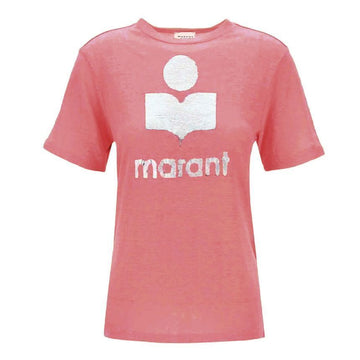 Isabel Marant 25SS ZEWEL Velvet Logo T-Shirt Antique Pink TS0001FB A1N10E AKSI 150468447