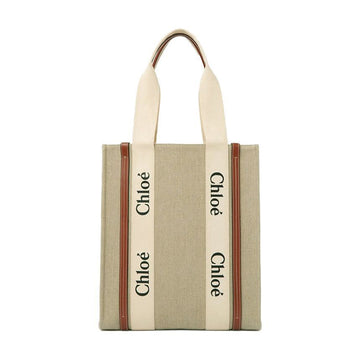CHLOE Woody Logo Tote Bag Sepia Braun CHC24SS366I26 27S 150475801